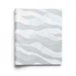Vinyl Wall Decoration Wavy Design 15.6m×106cm Light Gray
