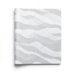 Vinyl Wall Decoration Wavy Design 15.6m×106cm Light Gray