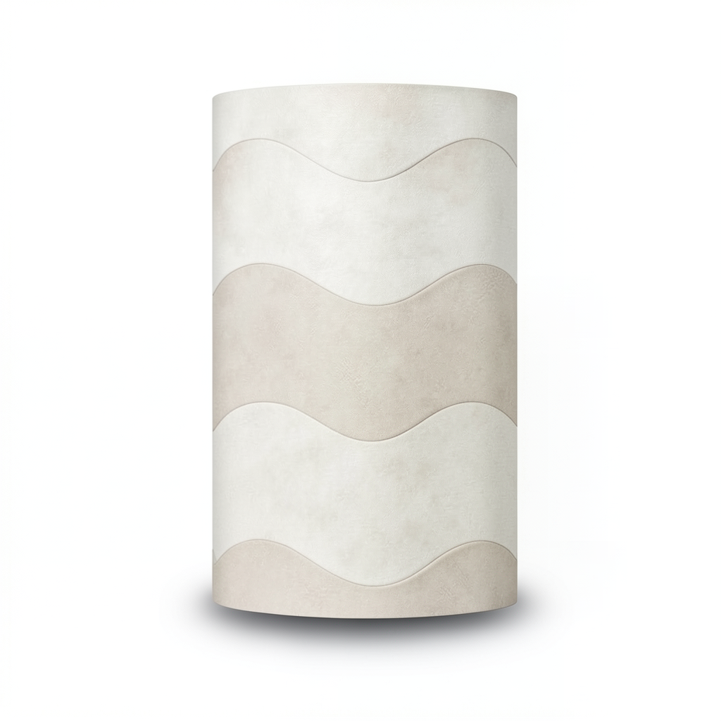 Wavy Wallpaper Light Beige, 15.6m Length, 106cm Width