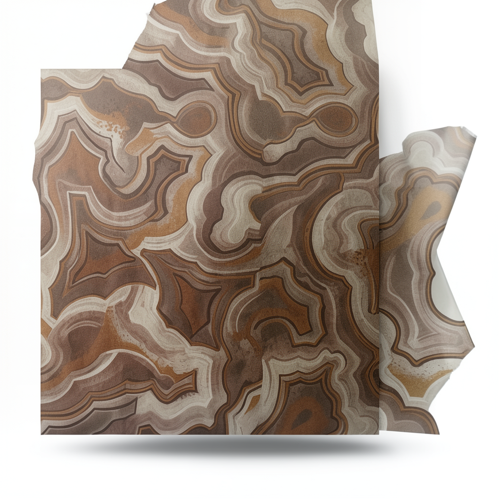 Wavy Wall Covering 15.6m x 106cm Brown Color