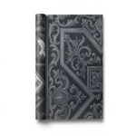Vinyl Wallpaper Patterned Design 15.6m × 100cm Dark Gray with Light Gray