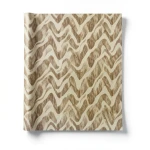 Vinyl Wallpaper Wavy Design 15.6m×106cm Beige with Brown