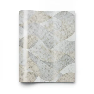 Vinyl Wall Decoration Wavy Design 15.6m×106cm Beige with Gray