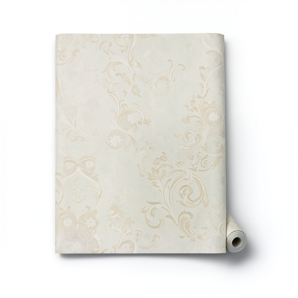 Italian Wallpaper Size 10m×1.06m, Light Beige Color, Model 82040
