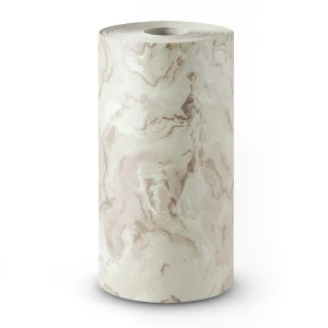 Wavy Wall Covering Beige with Brown, 15.6m Length, 106cm Width