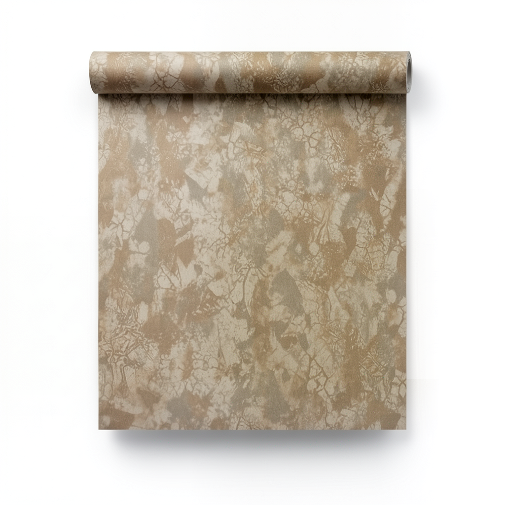 Vinyl Wallpaper Patterned Design 15.6m × 100 cm Brown