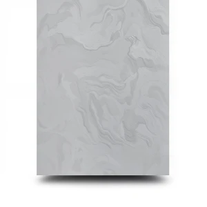 Vinyl Wallpaper Wavy Design 15.6m×106cm Gray Color