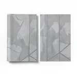 Classic Wall Decoration, Vinyl Sheath, Length 15.6m, Width 106cm, light gray on dark gray Color 