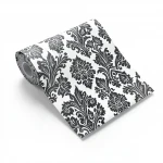 Wall Covering, Classic Design, dark gray and white Color, Size 15.6m×106cm 