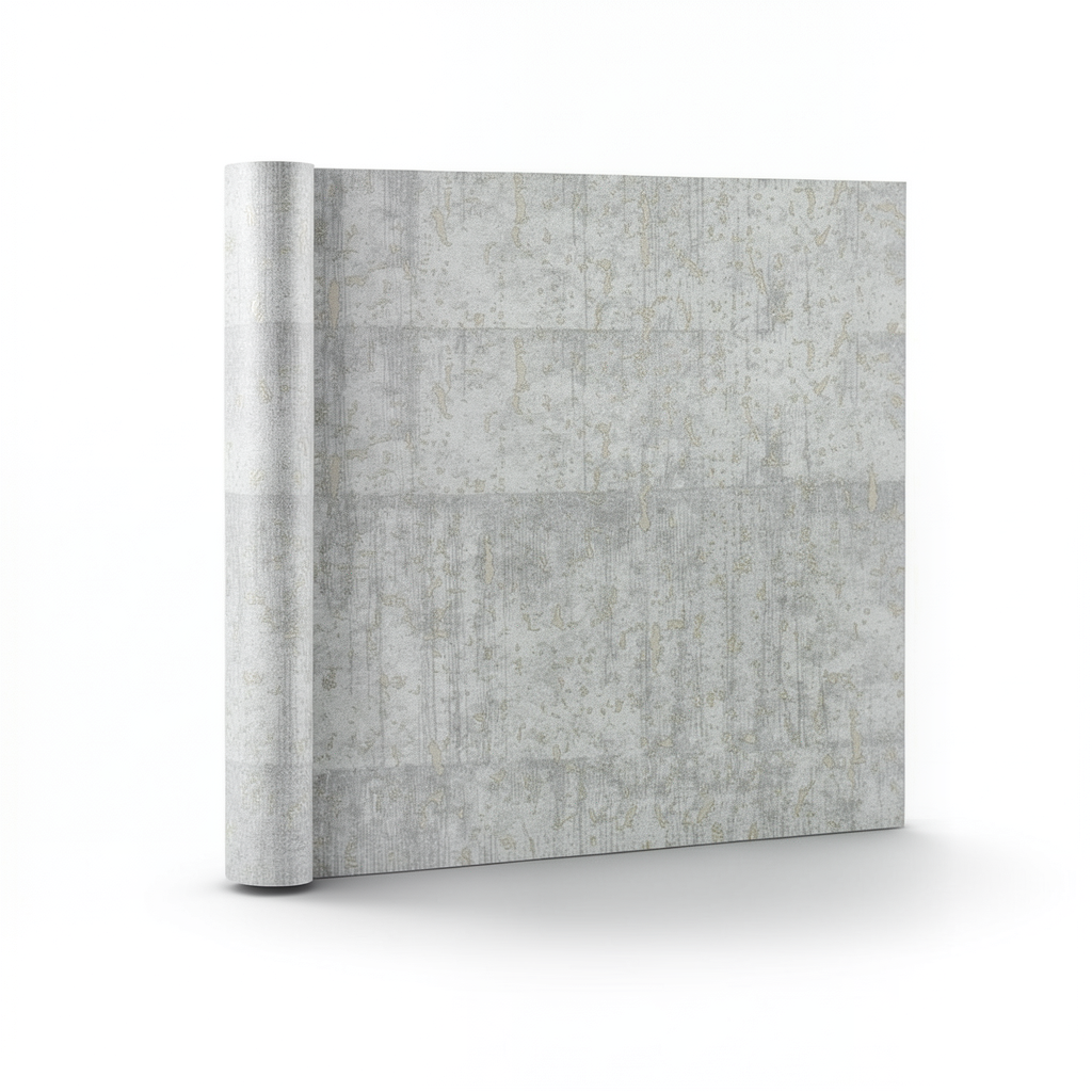 Vinyl Wallpaper Patterned Design 15.6m × 100 cm Gray Beige
