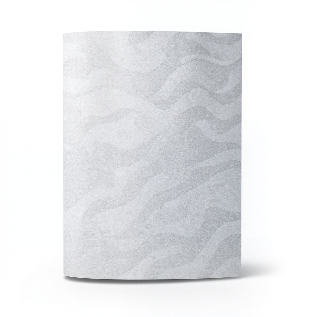 Wavy Wallpaper Light Gray, Size 15.6m x 106cm