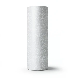 Vinyl Wallpaper Patterned Design 15.6m × 100 cm Light Gray