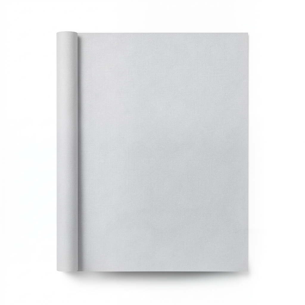 Plain Wallpaper 15.6m x 100cm Faint Grey Color
