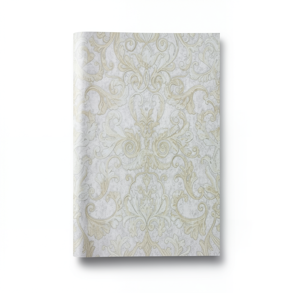 Italian Wallpaper 10m×1.06m Light Gray, Model 85001