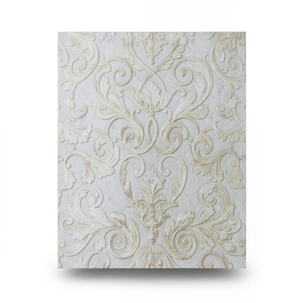 Italian Wallpaper 10m×1.06m Light Gray, Model 85003
