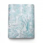 Classic Wall Decoration, Vinyl Sheath, Length 15.6m, Width 106cm, gray with white and cyan Color 