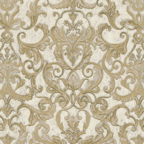 Italian Wall Covering Beige Color, 10m Length, 1.06m Width, Model 85007