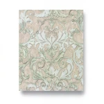 Italian Wall Decoration 10m×1.06m Beige with Light Green, Model 85011