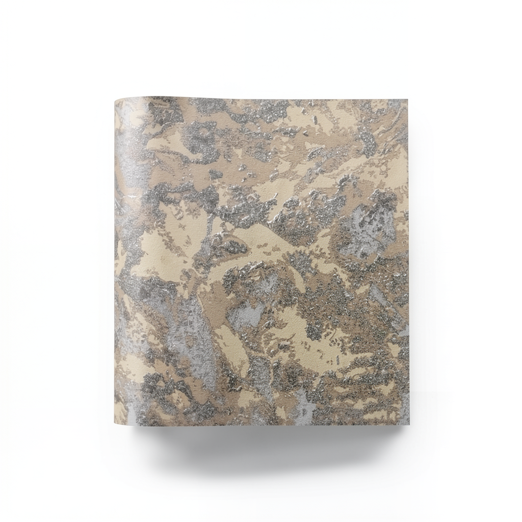 Wallpaper Patterned Design 100 cm x 15.6 cm Beige and Brown