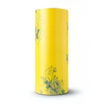 Floral Wallpaper Vinyl Wrap 15.6m x 106cm Yellow with Green and Grey