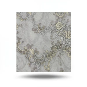 Italian Wall Covering 10m×1.06m Gray with Beige, Model 85028