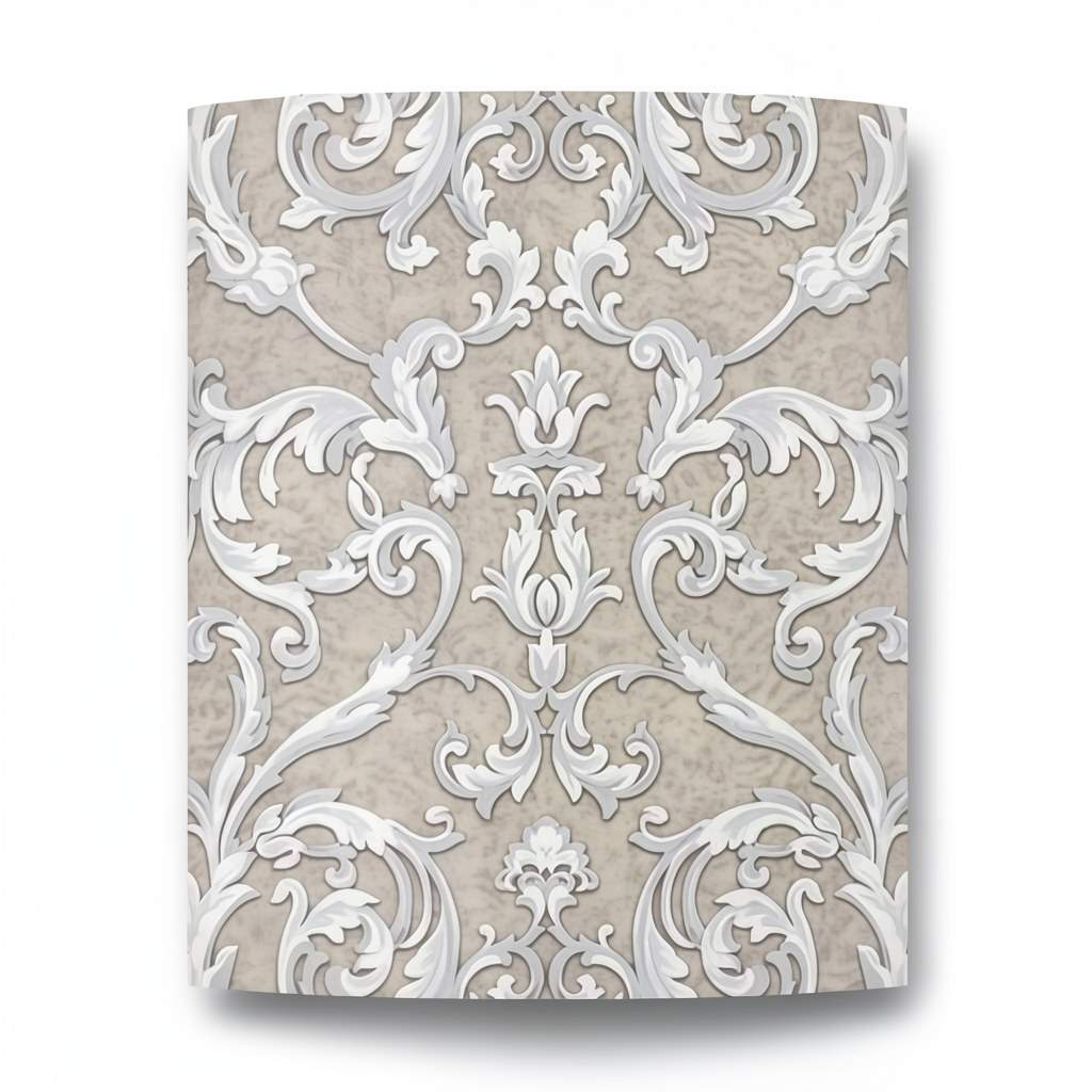 Italian Wallpaper 10m x 1.06m Beige Gray, Model 82090
