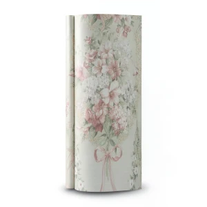 Floral Wallpaper Vinyl Wrap 15.6m x 106cm Pink White Beige