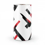 Vinyl Wallpaper, Youthful Design, Size 15.6m×106cm, white with black and red Color 