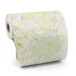Floral Wallpaper Vinyl Wrap 15.6m x 106cm Yellow White Grey