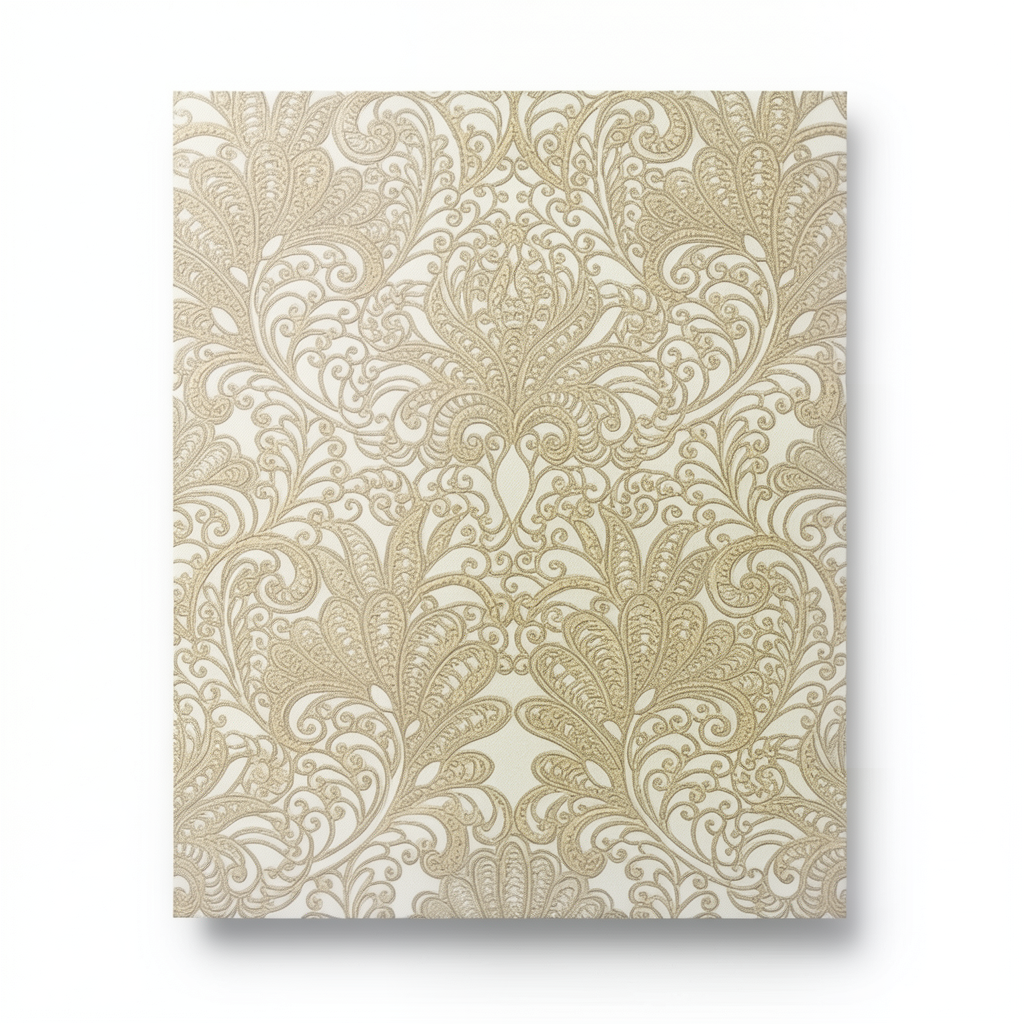 Patterned Wallpaper 10m×1.06m Beige Color, Model 83084