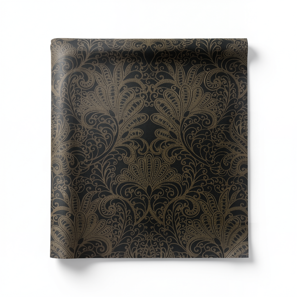 Patterned Wallpaper 10m×1.06m Dark Brown, Model 83085