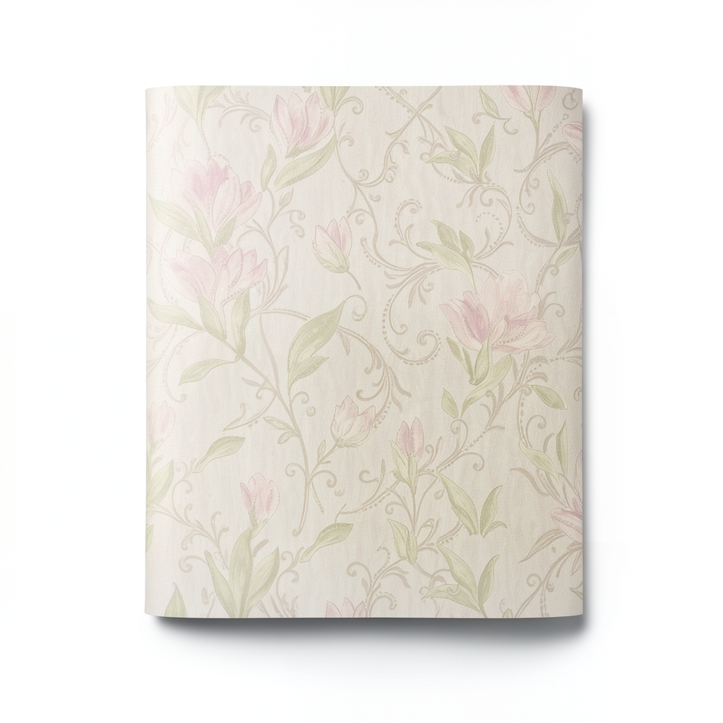 Floral Wallpaper Pale Beige 10m×1.06m, Model 83078