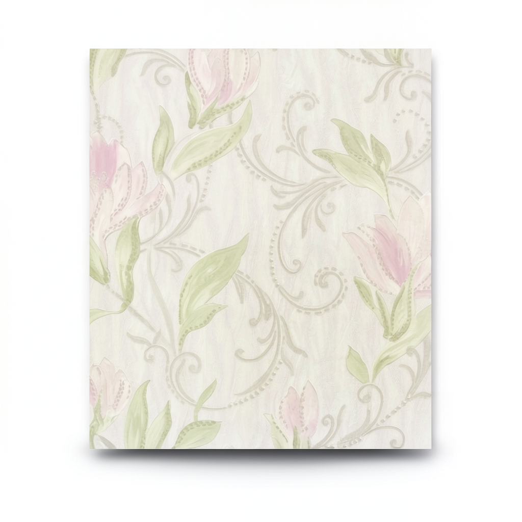 Floral Wallpaper Pale Beige 10m×1.06m, Model 83078