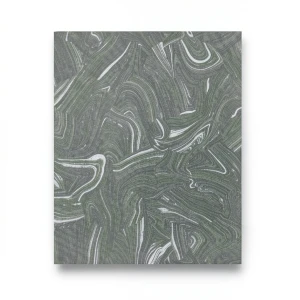 Patterned Wallpaper Gray on Green, 10m x 1.06m, Model 84041