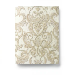 Italian Wall Covering Beige Color, 10m Length, 1.06m Width, Model 85007