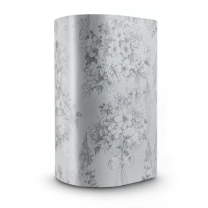 Floral Wallpaper Vinyl Wrap 15.6m x 106cm Gray