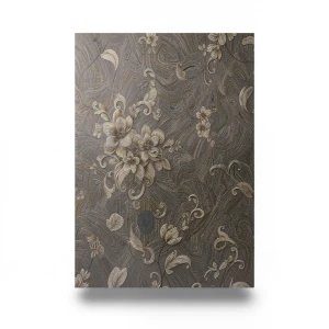 Patterned Wall Covering 10m x 1.06m Dark Beige Color, Model 84003