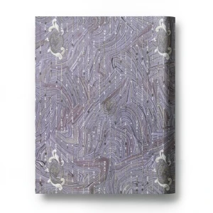 Italian Patterned Wall Decoration 10m×1.06m Gray with Purple, Model 84022