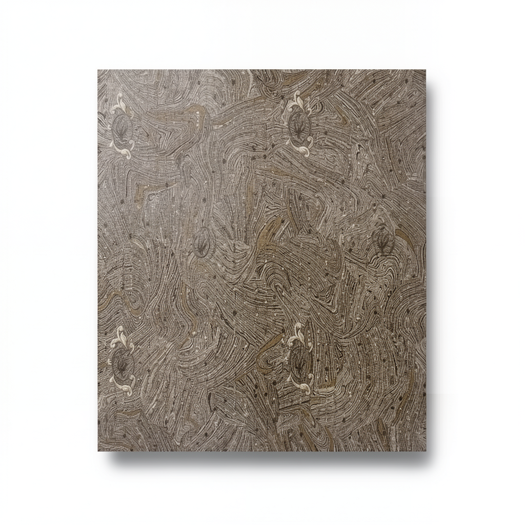 Patterned Wall Covering 10m x 1.06m Brown Color, Model 84021