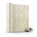 Italian Wallpaper Beige Color, 10m Length, 1.06m Width, Model 85010
