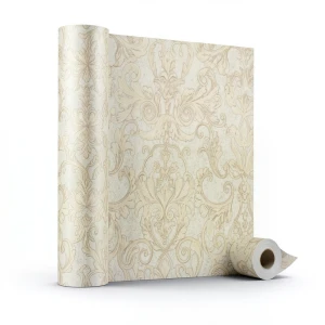 Italian Wallpaper Beige Color, 10m Length, 1.06m Width, Model 85010