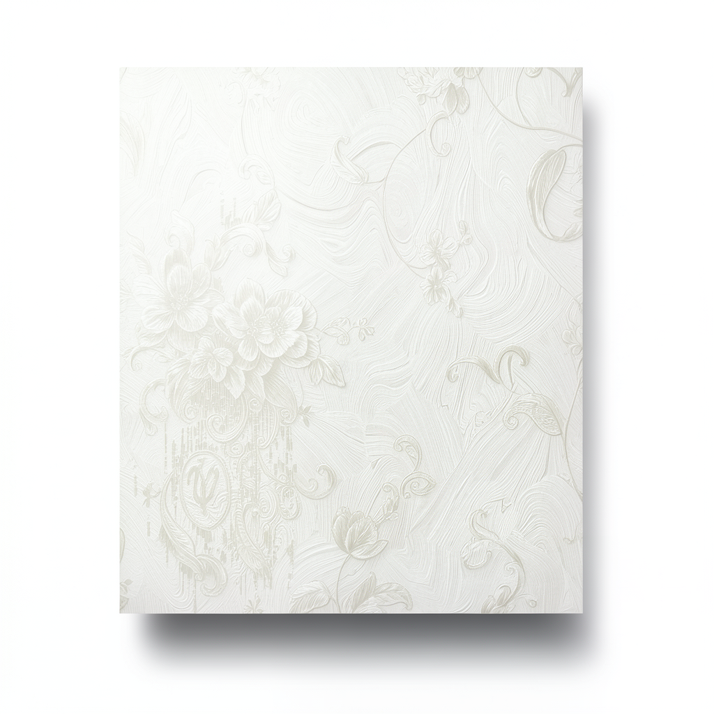Patterned Wallpaper 10m x 1.06m Off White Color, Model 84010
