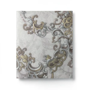 Italian Wall Covering 10m×1.06m Gray with Beige, Model 85028