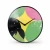 Vinyl Wall Decoration, Youthful Design, Size 10m×53cm, black with yellow, green and pink Color