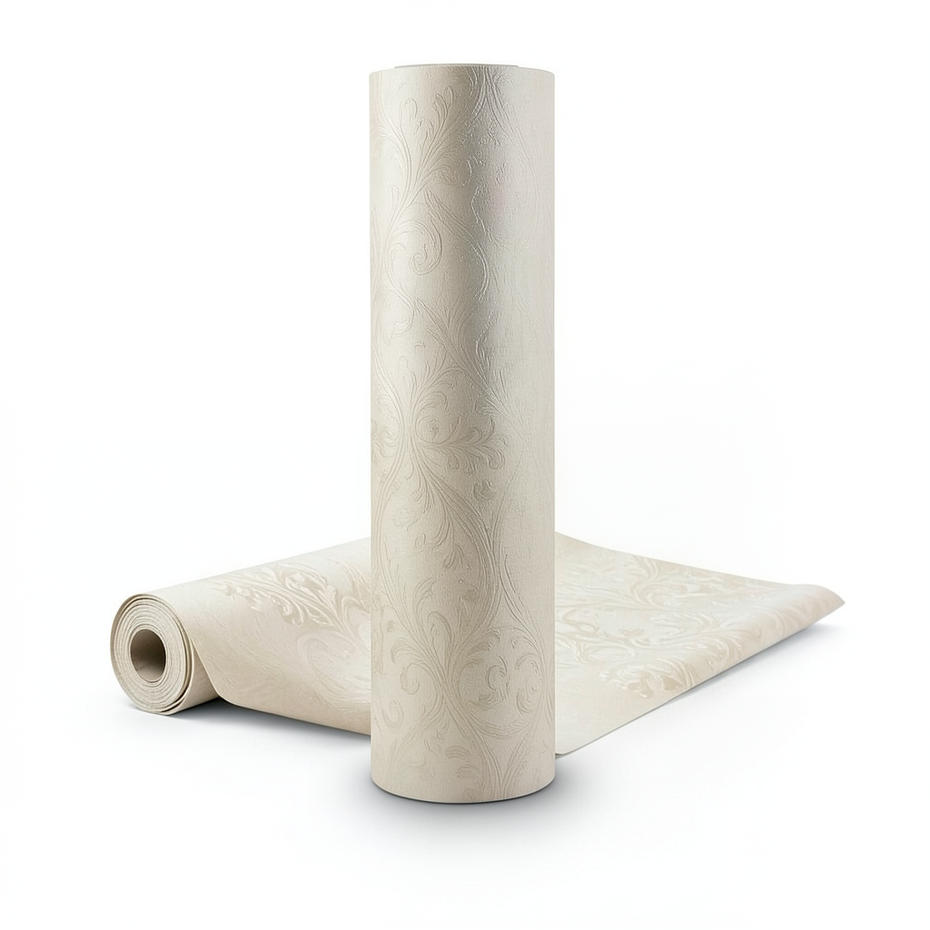Italian Wallpaper Length 10m, Width 1.06m, Beige Color, Model 83101