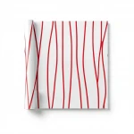 Youthful Wall Covering, Color red and white, Length 10m, Width 53cm 