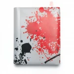 Vinyl Wallpaper, Youthful Design, Size 10m×53cm, gray with white, and red Color