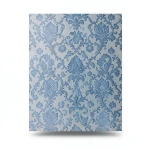 Patterned Wall Cover 10m×1.06m Gray with Blue Color, Model 5506
