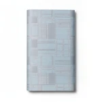 Italian Patterned Wallpaper 10m×1.06m Gray on Blue, Model 5838