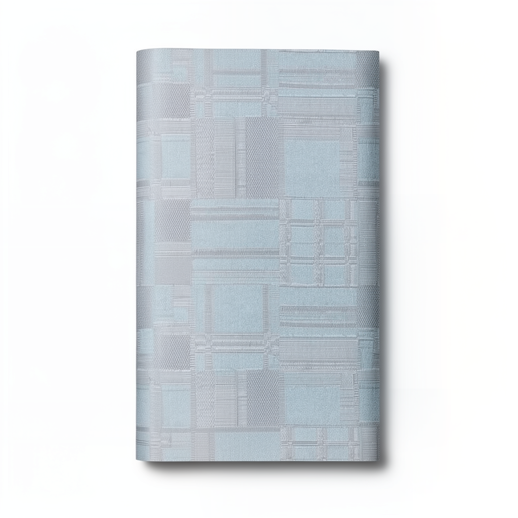 Italian Patterned Wallpaper 10m×1.06m Gray on Blue, Model 5838